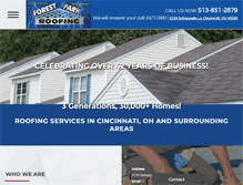 Tablet Screenshot of forestparkroofing.com